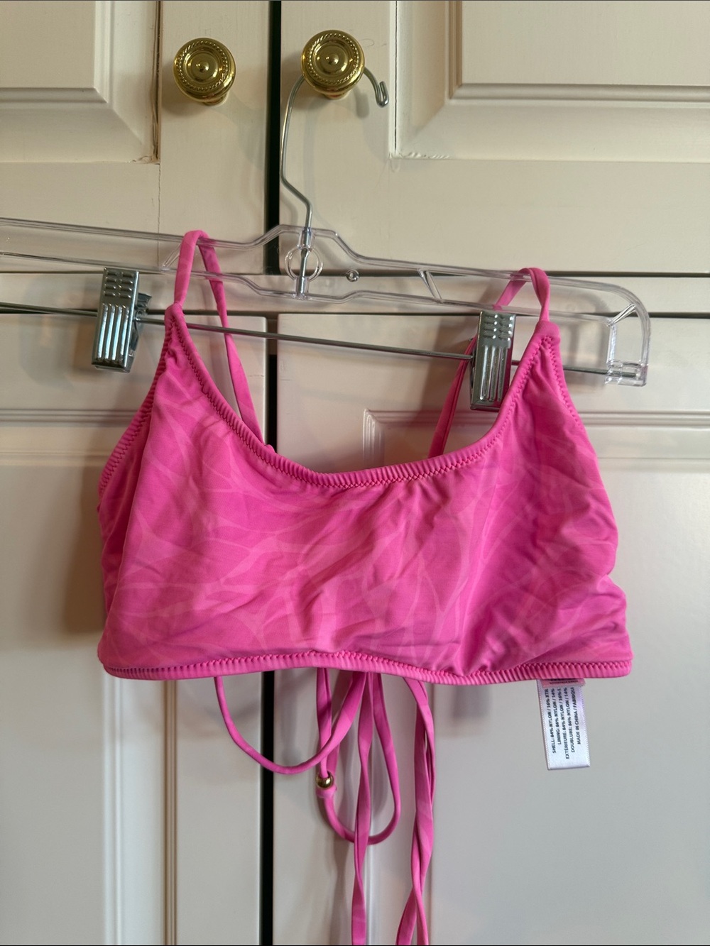 Vineyard Vines Bright Pink Strappy Crop Bralette